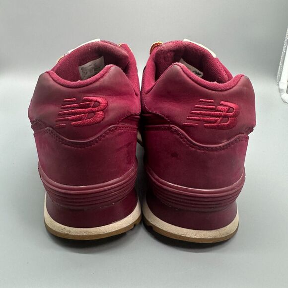 New Balance 574 Men's Size 13 Maroon Lace Up Low Top Athletic Running Sneaker - Picture 7 of 12